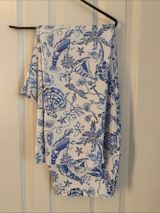 Lilly Pulitzer Pants - Lilly Pulitzer Blue and White Floral-Scroll pants